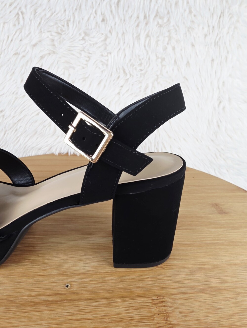 WOMEN'S CHUNKY BLOCK HEEL (MANNER-S BLACK SUEDE) - Picture 8 of 10